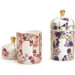 Two's Company Inc. Blooming Trellis Candle & Porcelain Candle Holder